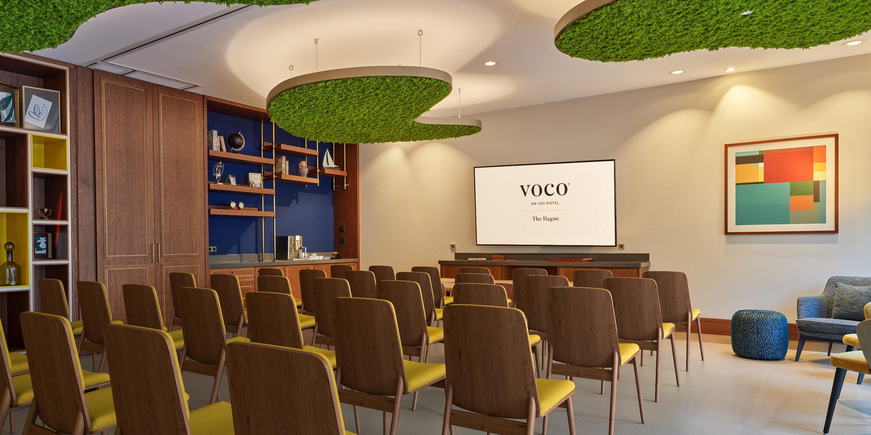 voco The Hague offers versatile meeting rooms filled with natural light, ideal for events of any size, from intimate gatherings of 4 to large conferences of up to 300 people. With expert event planning and unique options, each space can be tailored to meet your needs, ensuring a seamless and memorable experience.  