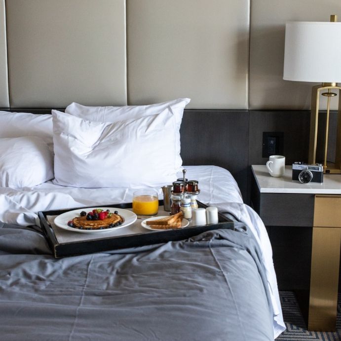 Guest room with breakfast delivered