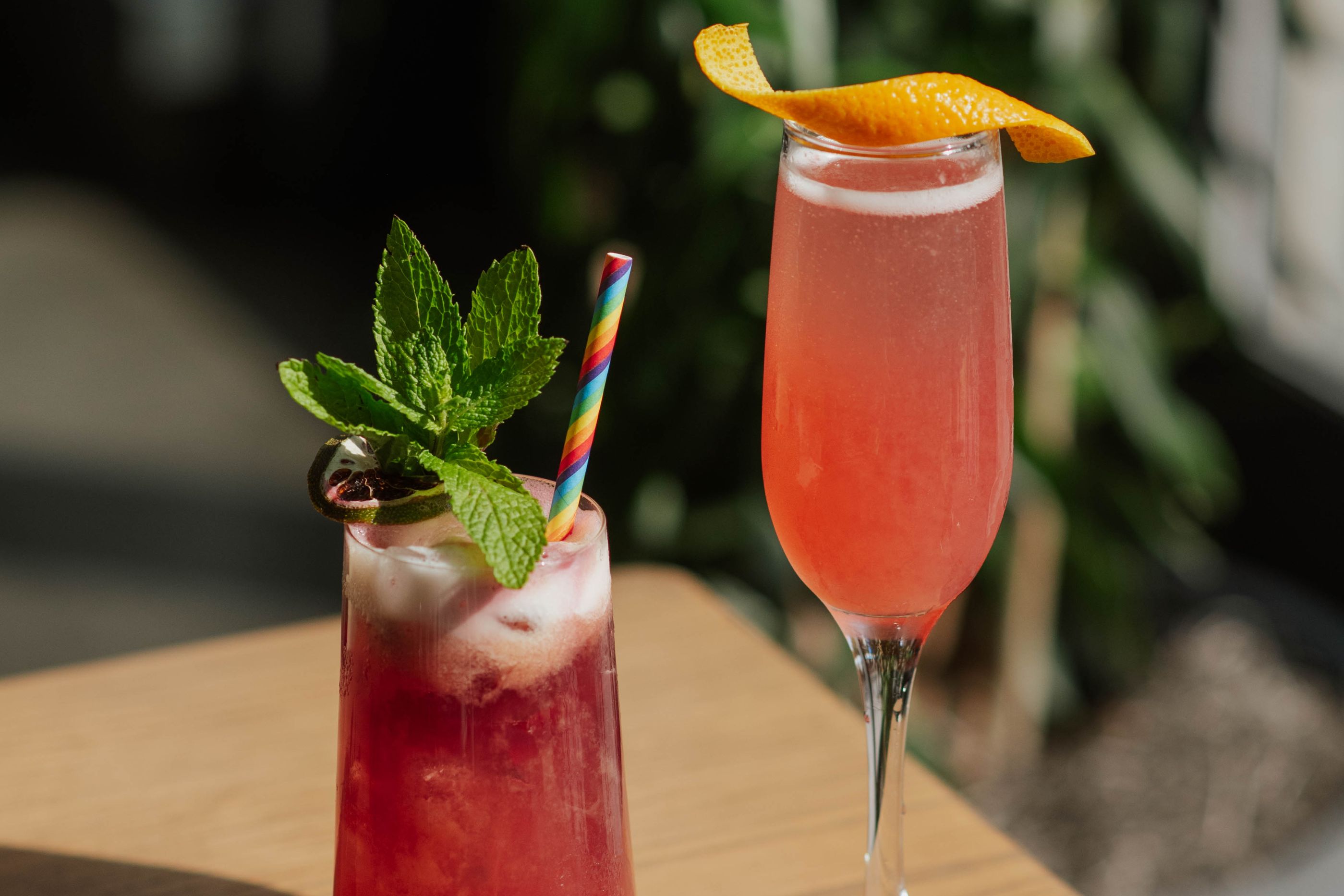 Pride themed cocktails.