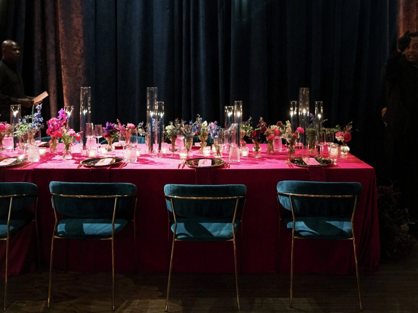Rehearsal dinner set up