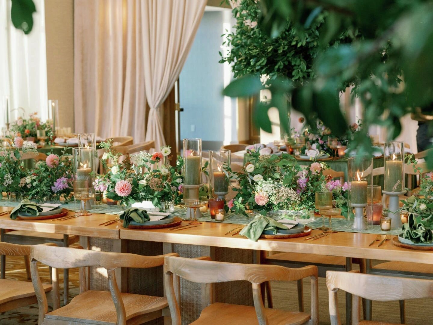 table set up for a wedding