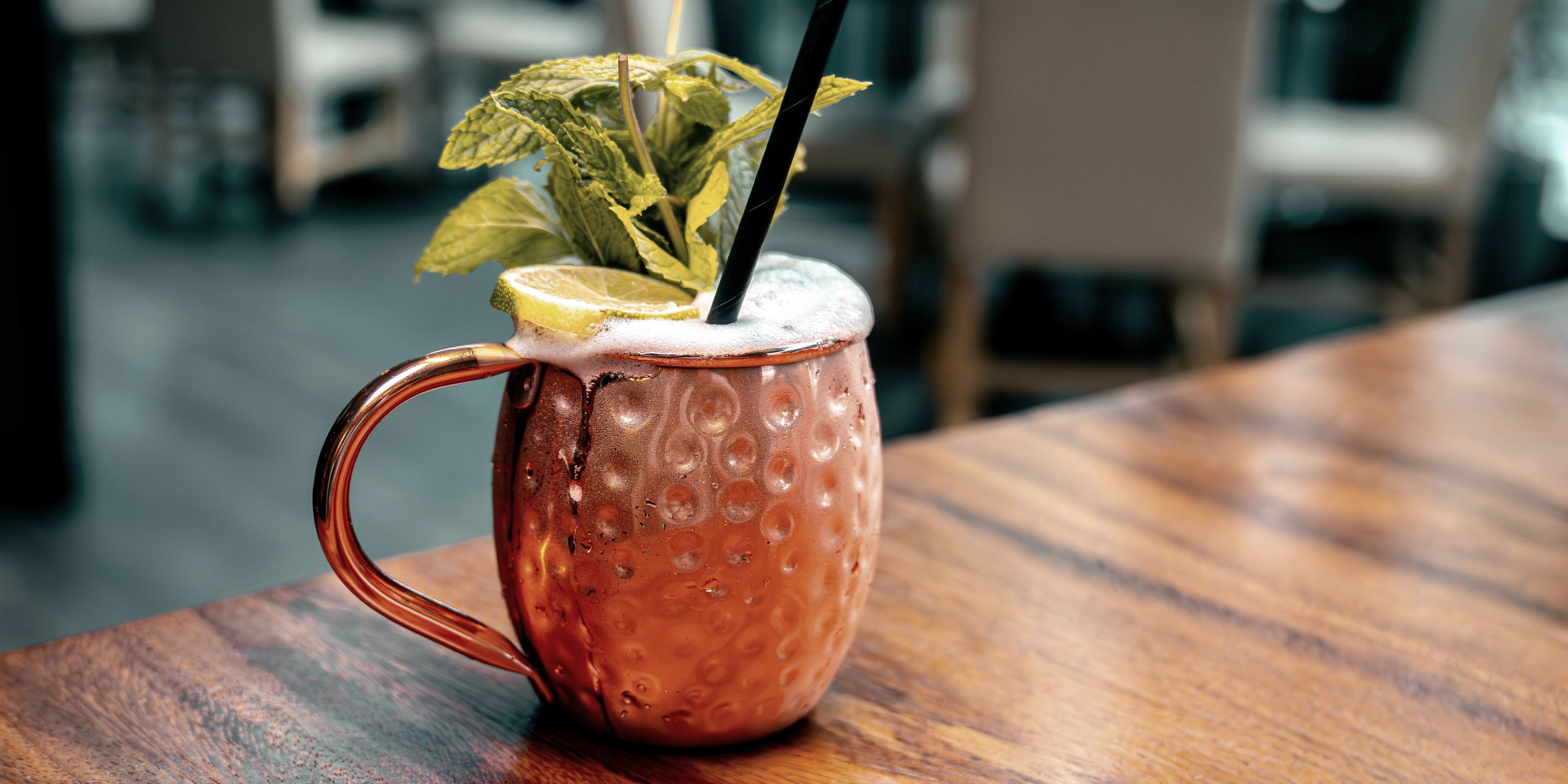Refined Moscow mule with fresh mint, citrus, and spice.