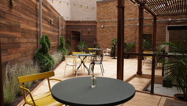 outdoor garden meeting space