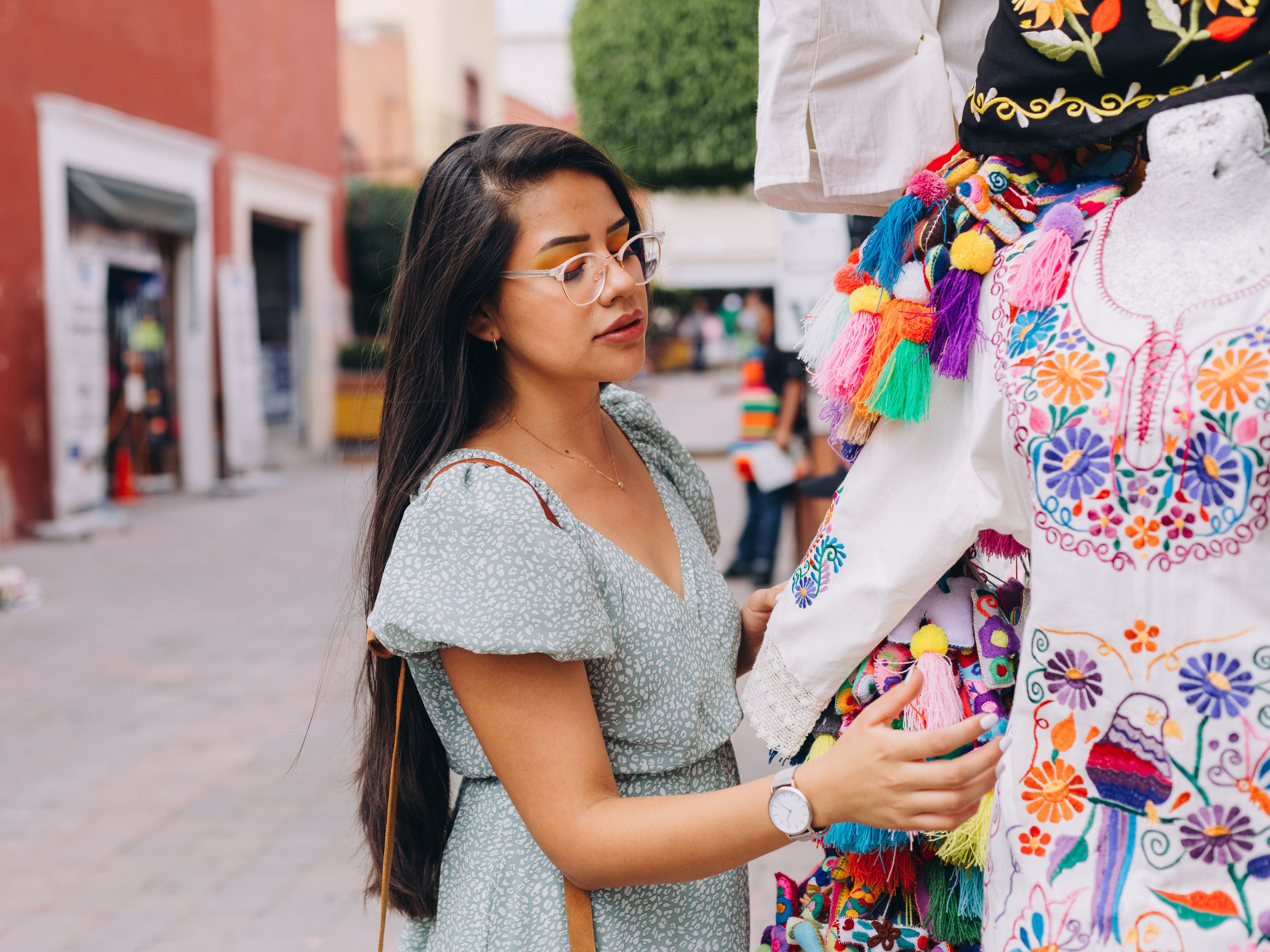 Shopping at an historically hispanic district