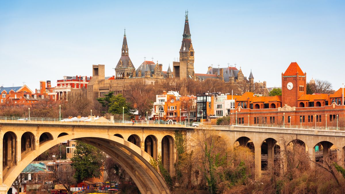 View of Georgetown from across the river