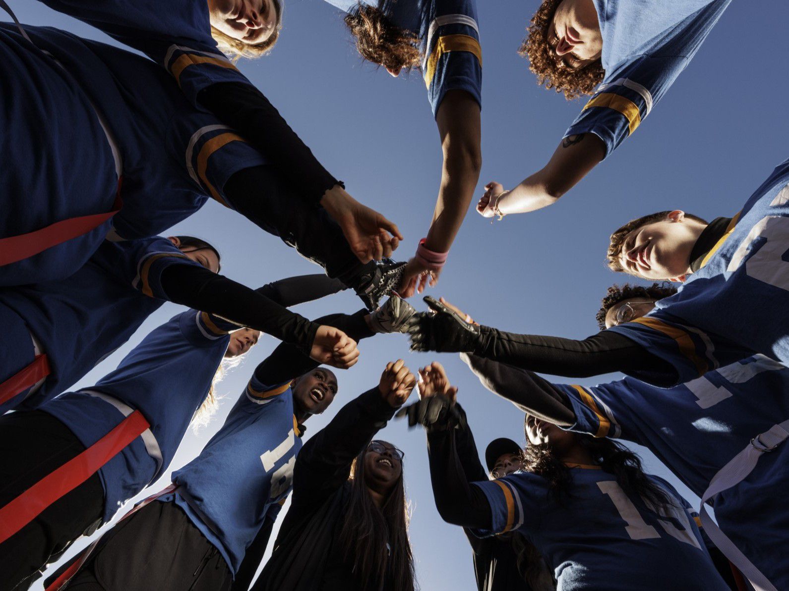 Youth sports flag football team