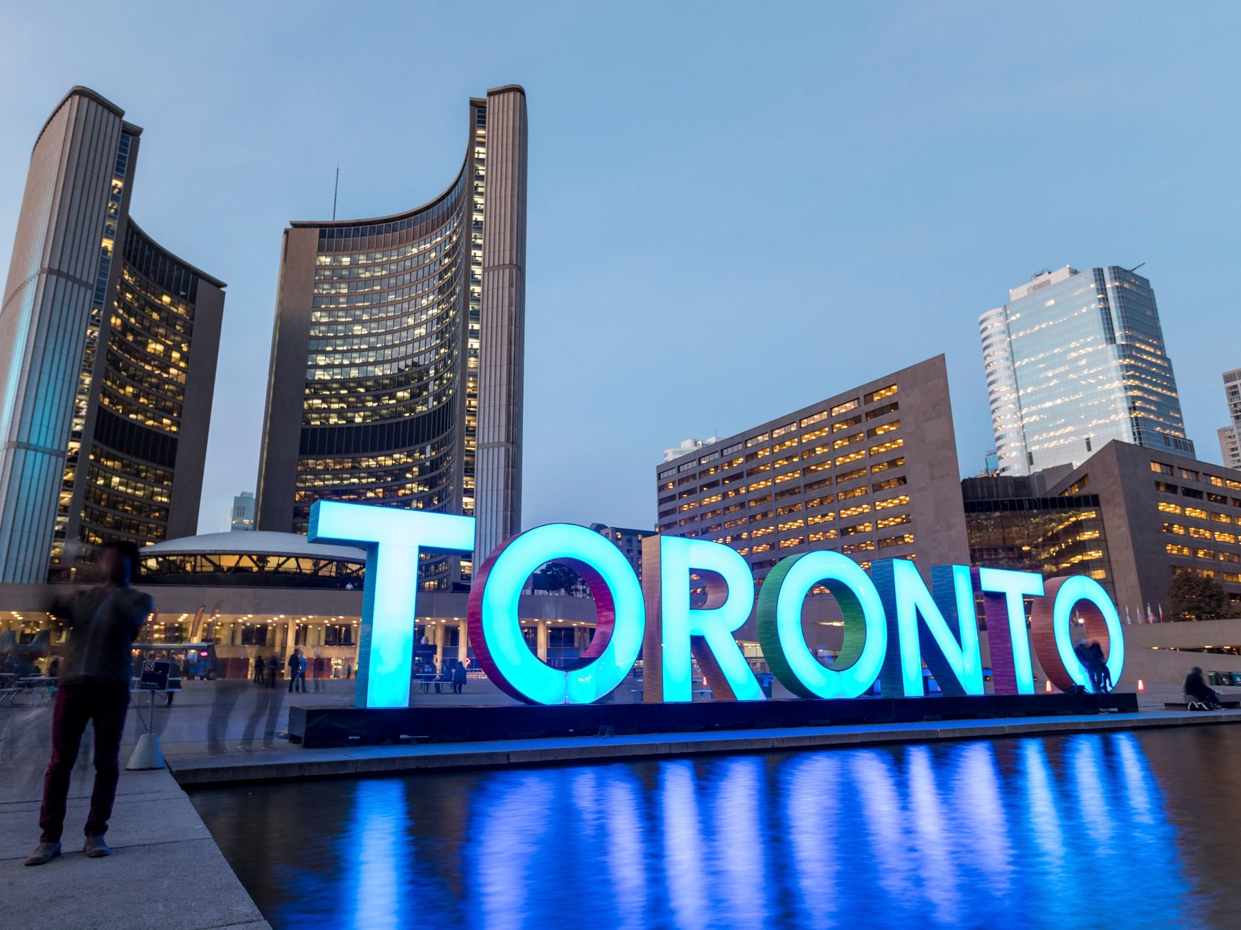 Toronto sign at night