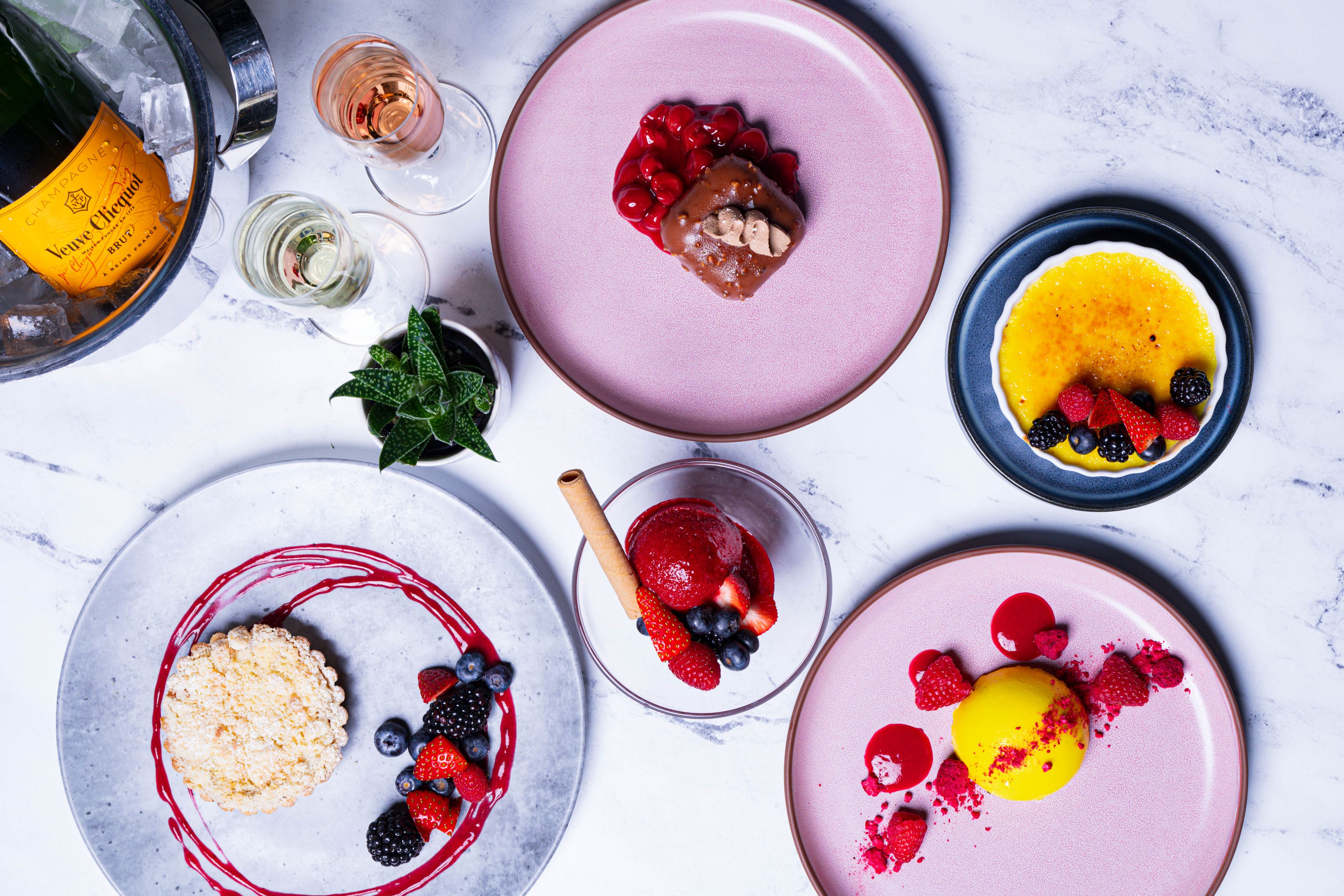 Azure dessert spread