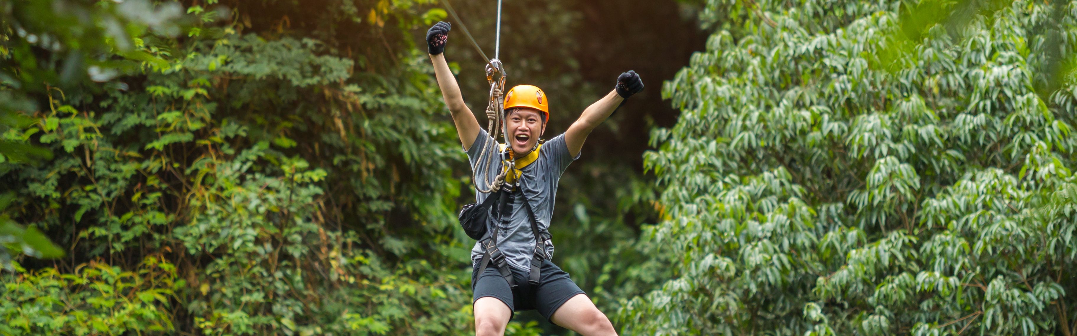Ziplining excursion through the rain forest.