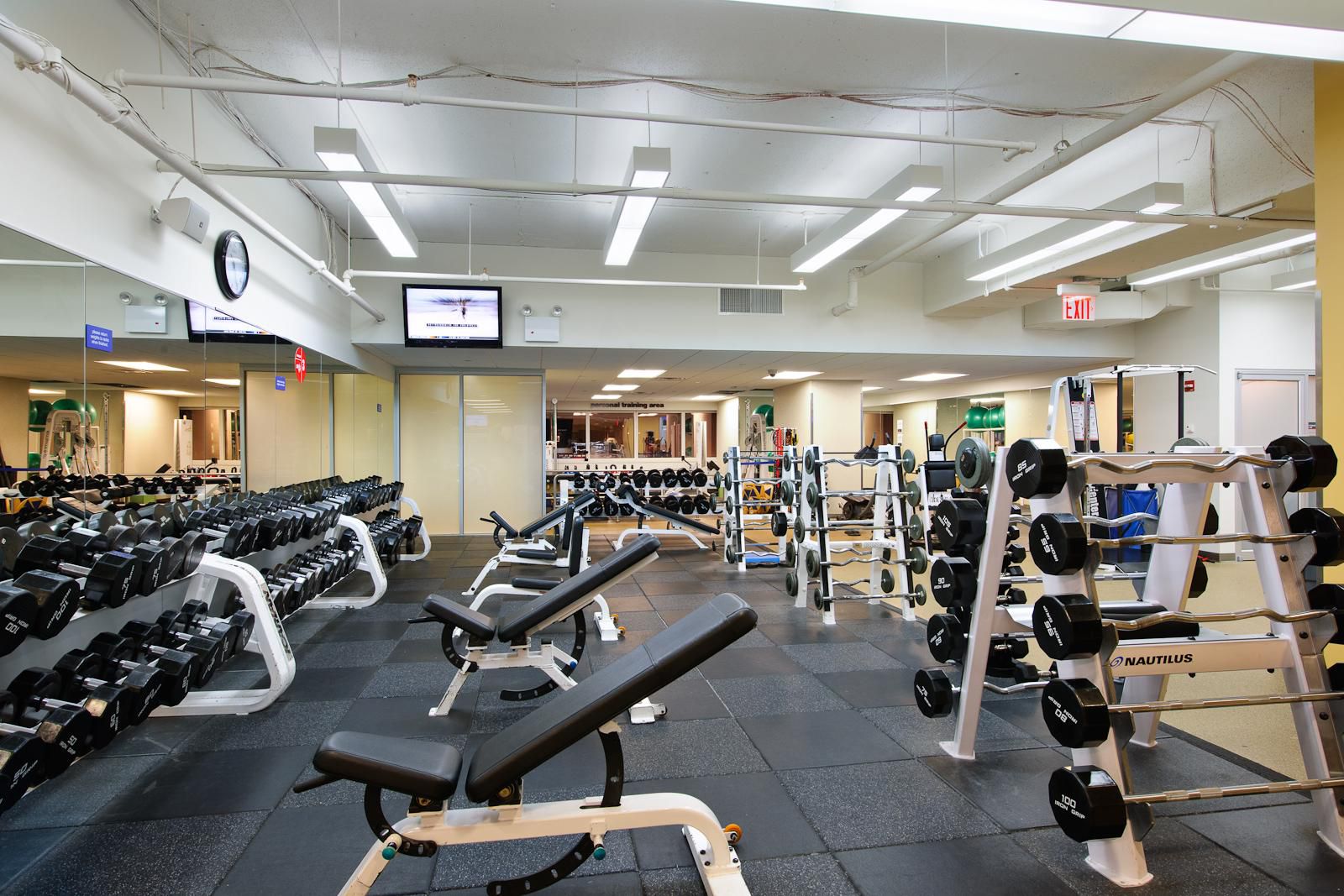 On Site New York Sports Club Free Weight Area