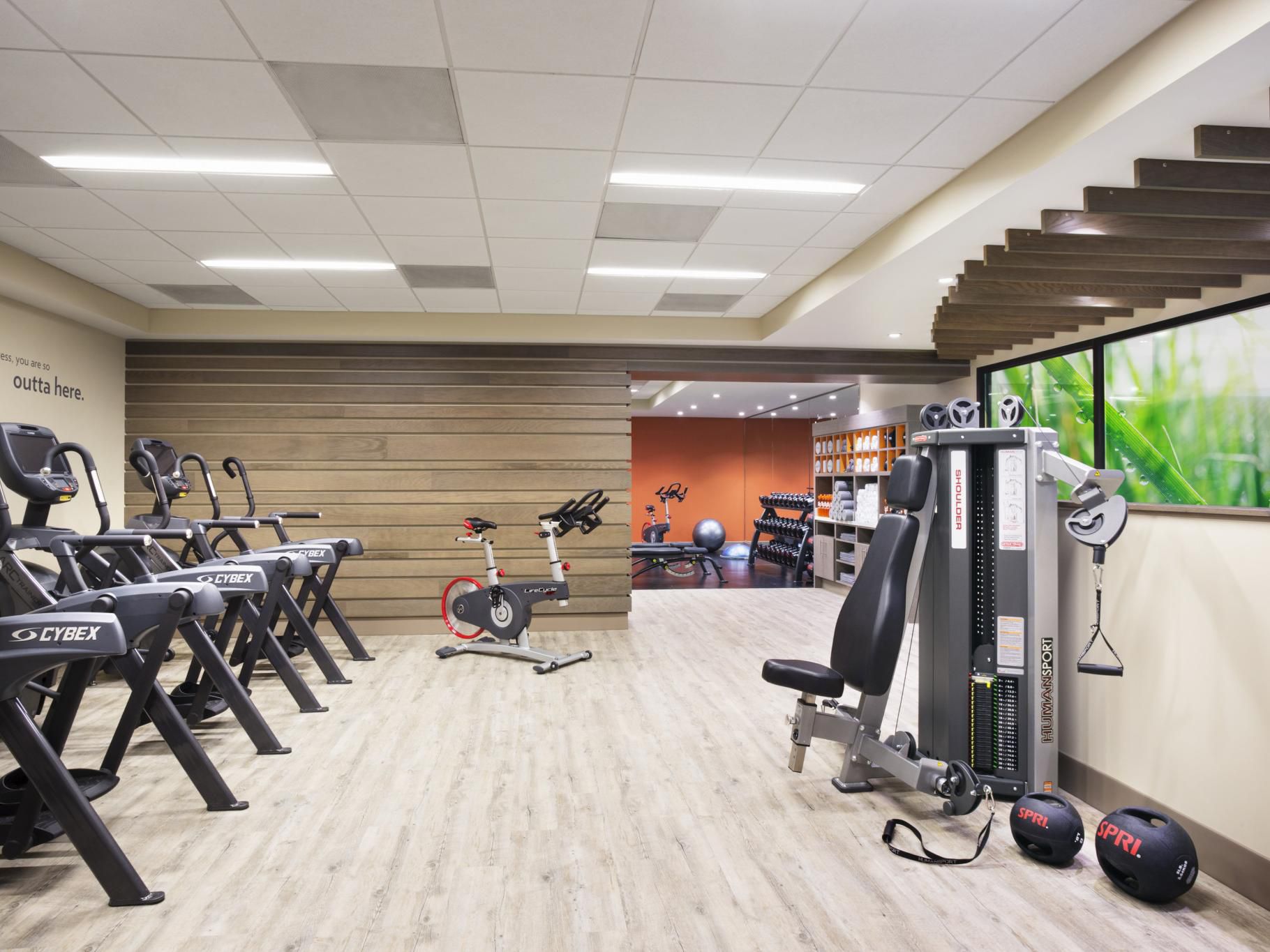Check out our Athletic Studio Kiosk with Accessories and Towels.