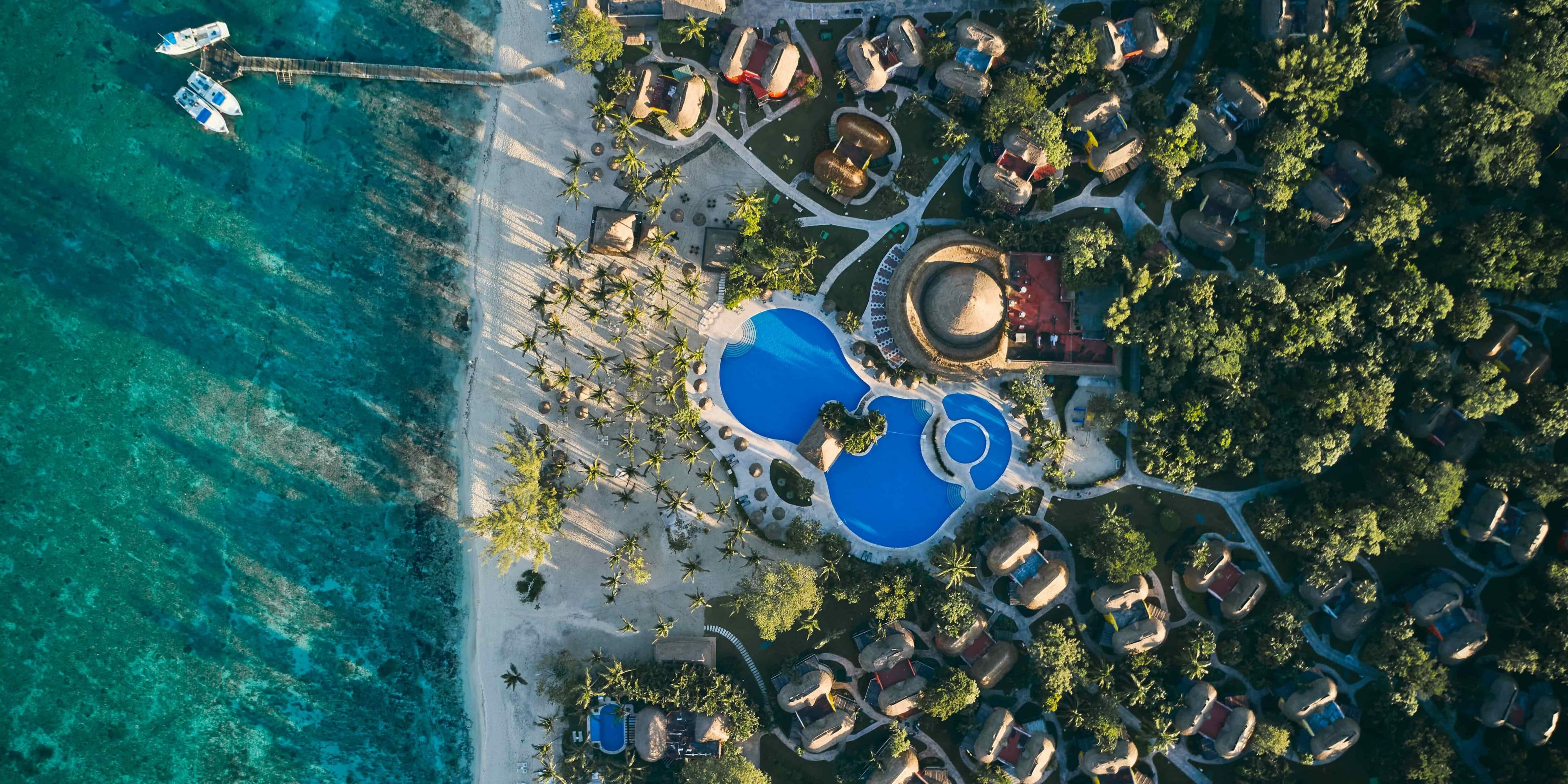 View of beach and oceanfront of InterContinental Presidente Cozumel Resort Spa