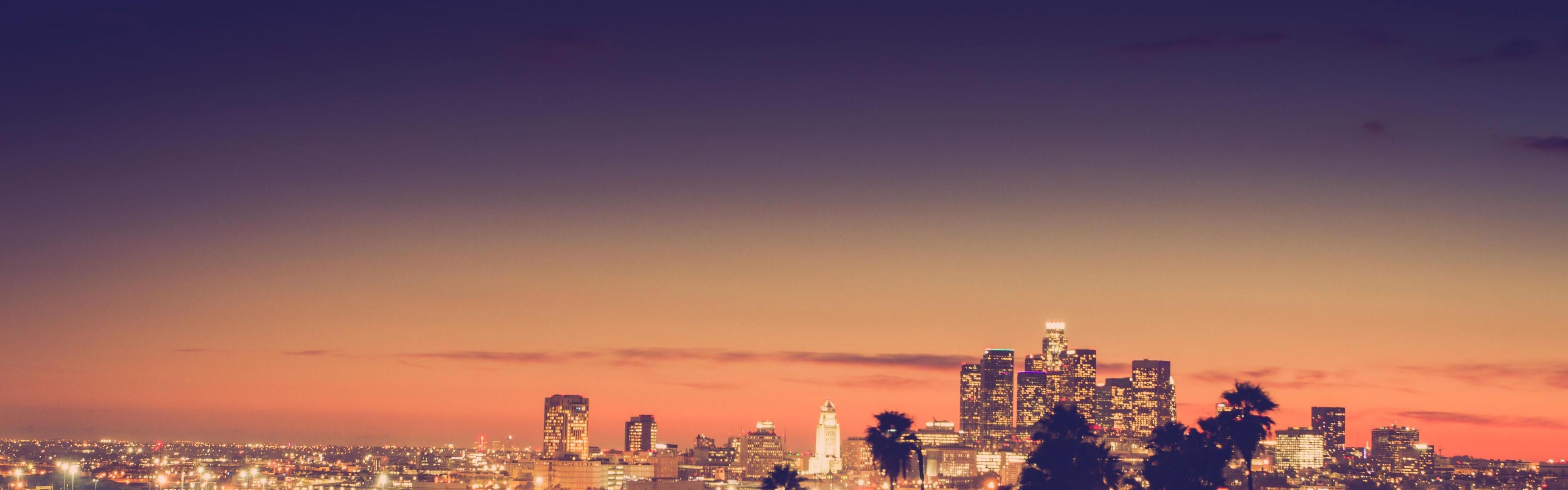 Beautiful rooftop views of the Los Angeles skyline