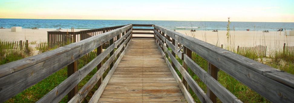 Boardwalk view of Orange Beach