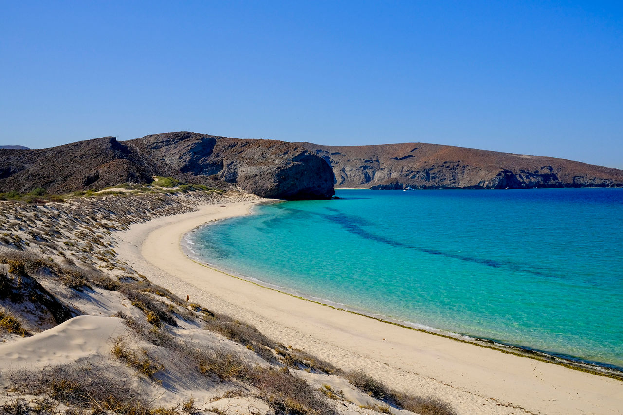 Grande plage près de Todos Santos, au Mexique à Todos Santos, Baja California Sur, au Mexique