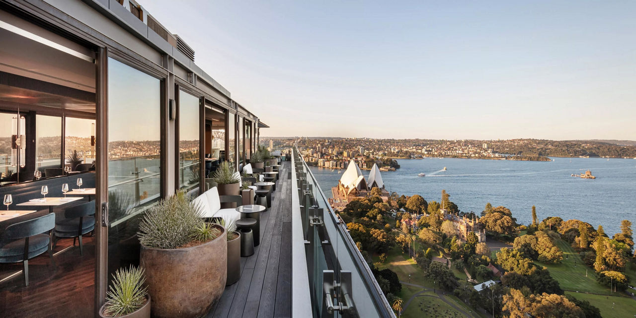 Balcony view of the city of Sydney
